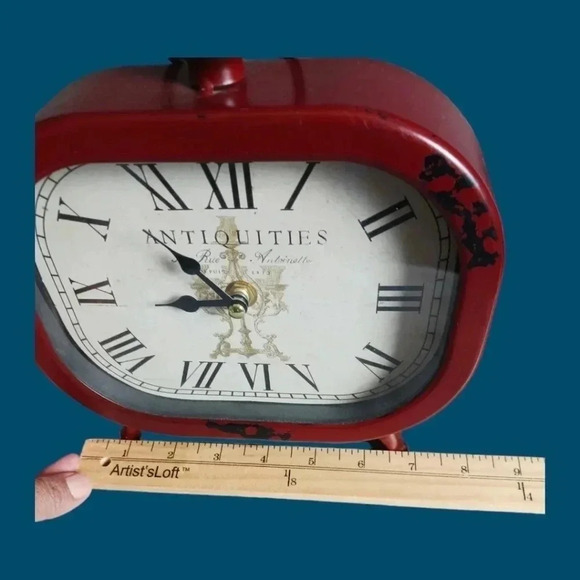 Quartz rustic analog metal tabletop copper color - Picture 7 of 8